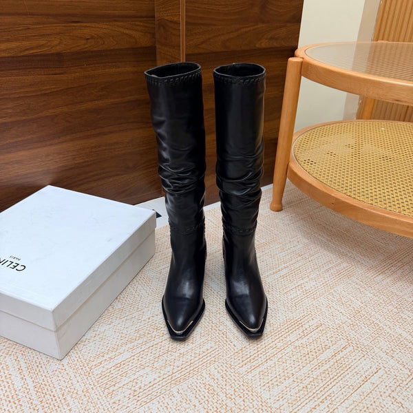 CE 26s Slouch Knee-High Boots 5cm Suede Leather 131455
