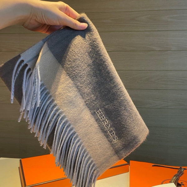 Scarf 180 CM In Brown Mix Beige Cashmere 398203