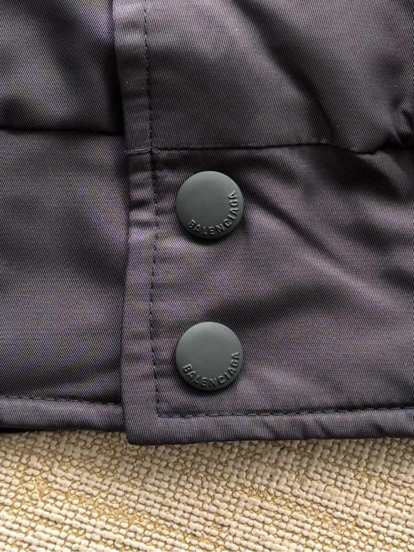Balenciaga 25 Down Jackets Charcoal Purple Polyester 0028