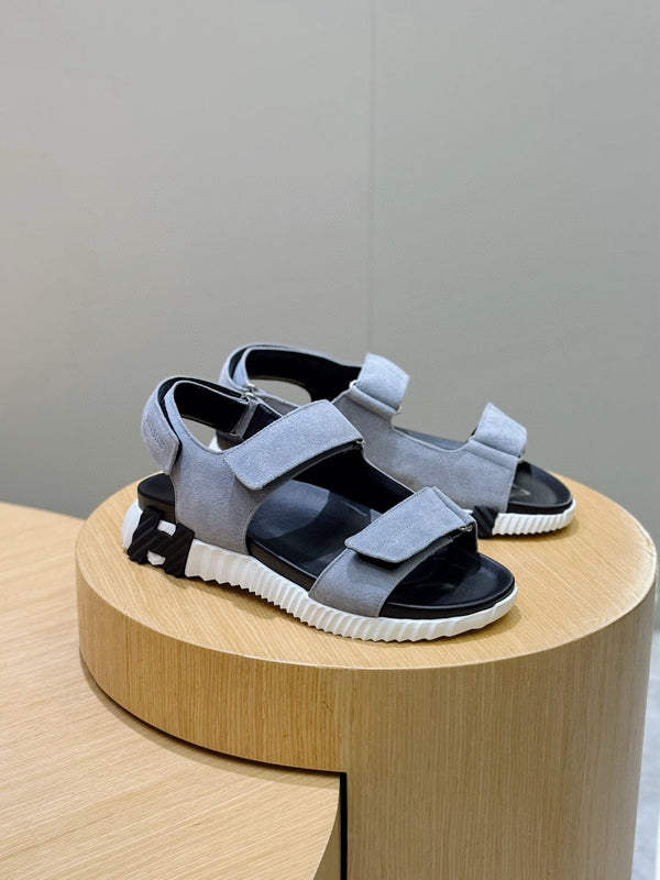HM Men's Junior Sandal Gray Suede 643236