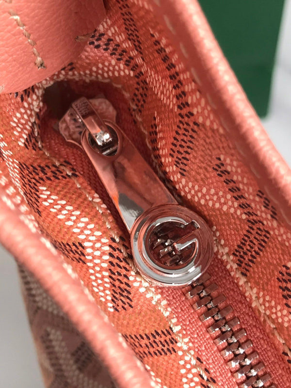 Bohème Hobo Bag 42cm Pink Canvas Chevroches Calfskin