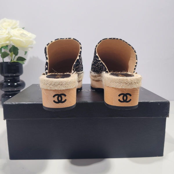 CC 26s Half-Length Slippers Black Horsehair 104253