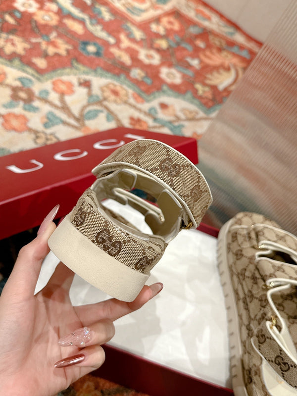 GG 26s Double G sandals Beige Brown Canvas 929386
