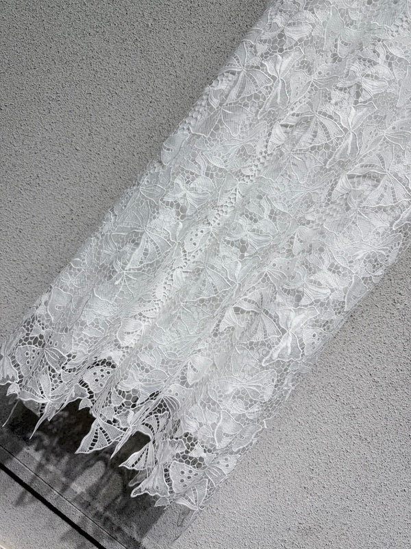 CD Water-soluble Floral Lace Long Dress 393910