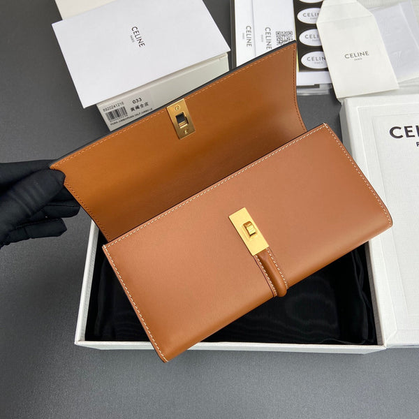 TRIOMPHE Large Wallet 16 Tan Satinated Cowhide