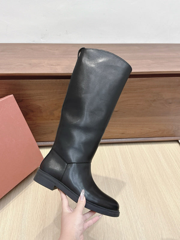 LP Long Boots 20mm Black Cowhide Sheepskin 447748