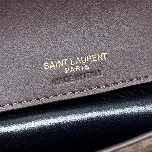 YSL Loulou Mini Bag 20cm Coffee Suede 285677