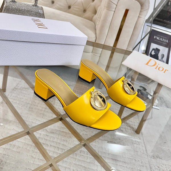 CD 26s Médaillon Buckle Slides 5.5cm Lambskin 927377