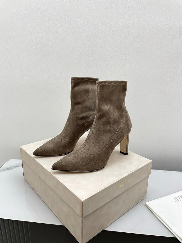 Jimmy Short Boots 85mm Olive Clay Suede 511612