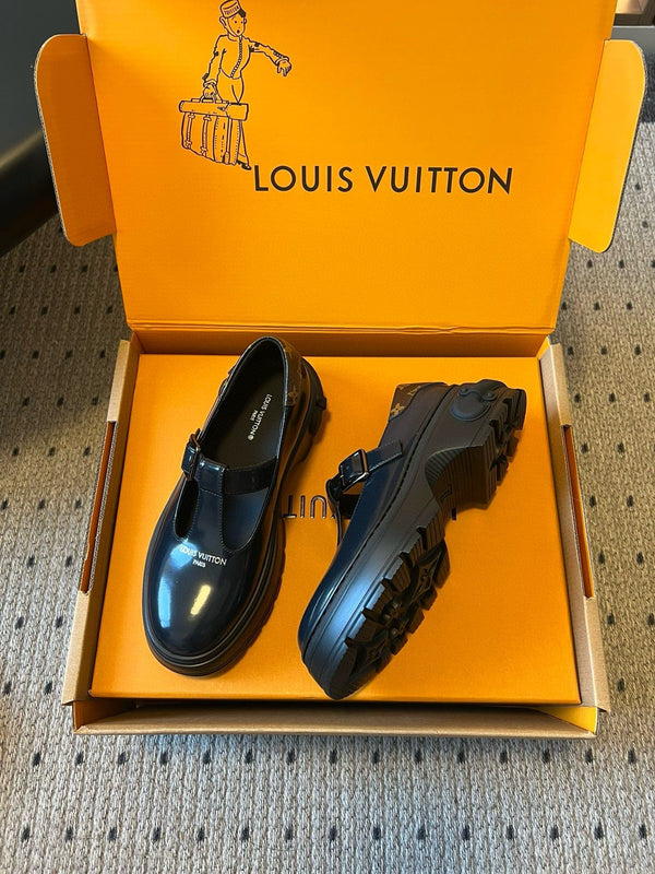 LV Squad Mary Jane 5cm Black Patent Leather 611113