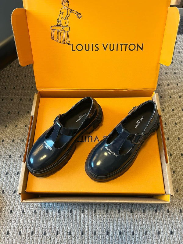 LV Squad Mary Jane 5cm Black Patent Leather 611113