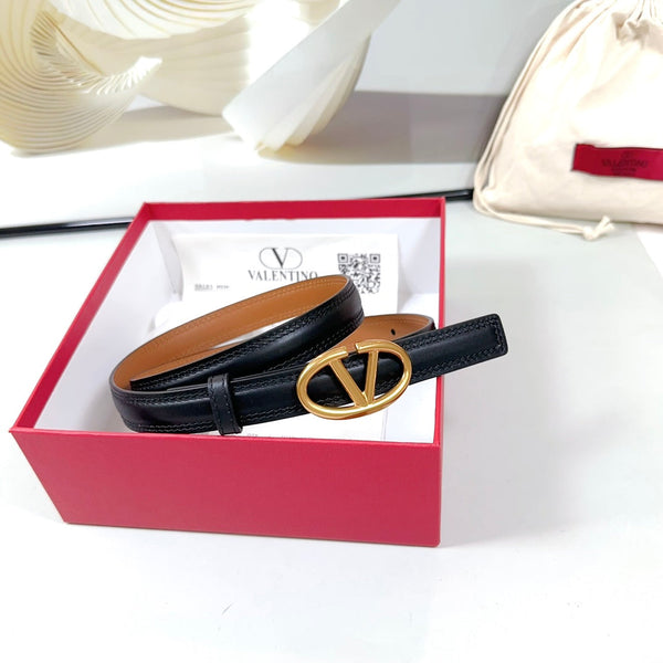 The Bold Edition Belt 20mm Black Brown Calfskin Gold Buckle