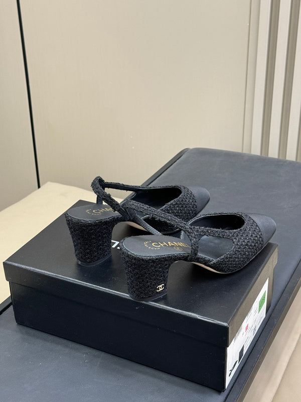 CC Classic Slingback Black Fabric Black Grosgrain 282284