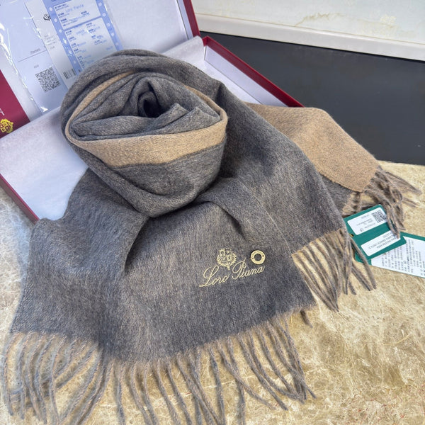 Loro Piana Long Scarf Grey Cashmere 150391