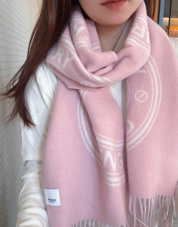 BBR Long Scarf 17CM Pink Calico Cashmere 150403