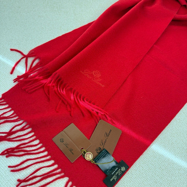 Loro Piana Long Scarf Red Cashmere 150416