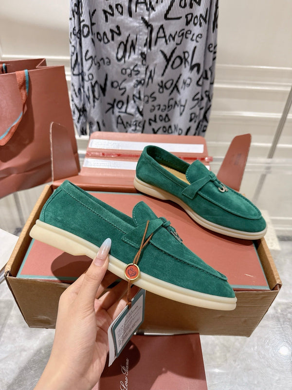 LP Summer Charms Walk Loafers Deep Green Suede 565857