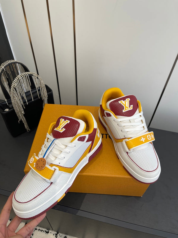 LV Tarine sneakers White and Yellow Perforated Calf Leather 533502