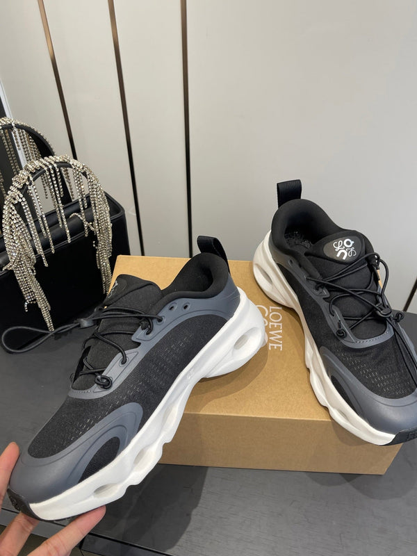 Loewe x On Cloudsolo Sneakers Black Grey and White Polyester and Mesh 533482