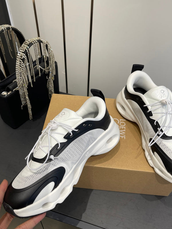 Loewe x On Cloudsolo Sneakers Black White Polyester and Mesh 533492