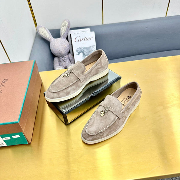 LP Summer Charms Walk Loafers Grey Beige Suede 994498