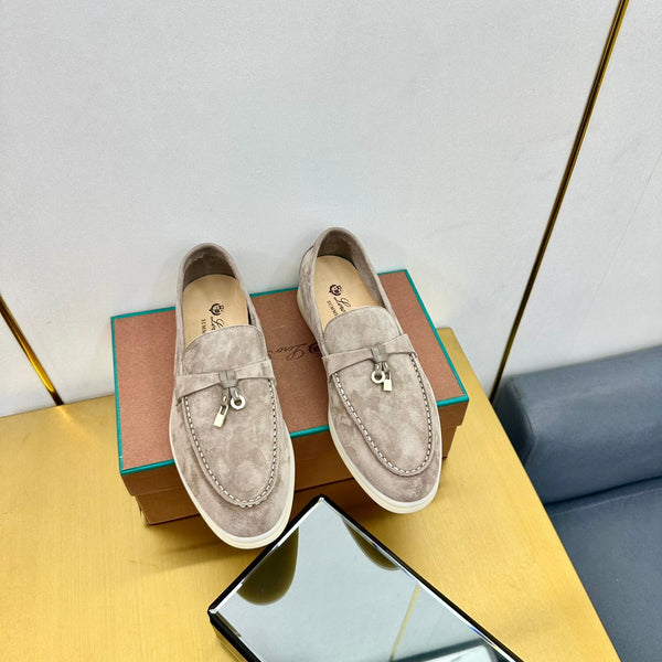 LP Summer Charms Walk Loafers Grey Beige Suede 994498