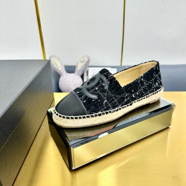CC 25s Slip–on Espadrilles Black Tweed 297819