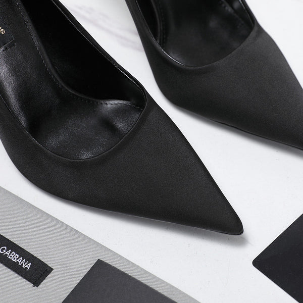 DC Pointed Pumps Black Sheepskin 289694