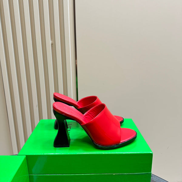 BV 26s High Mule 9.5cm Red Calfskin