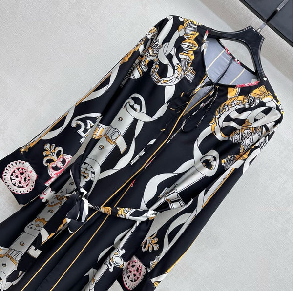 HM 26s Printed Silk Dress 489