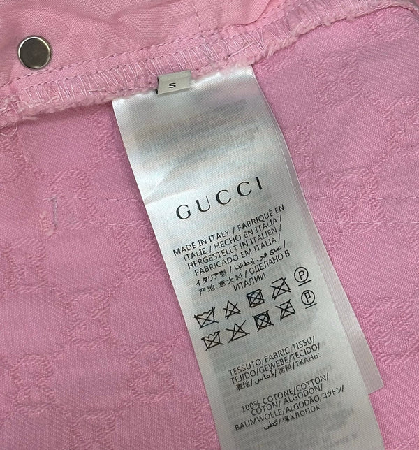 GG 26s Jacquard Straight-Leg Skirt Hot Pink Denim 363927