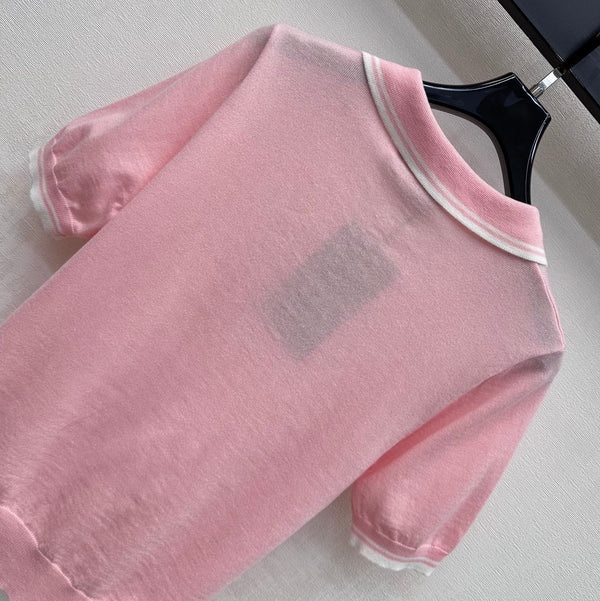 GG Polo Shirt Pink Cotton 378343