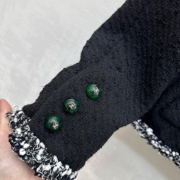 CC 26s Jacket White Black Green Tweed 407415