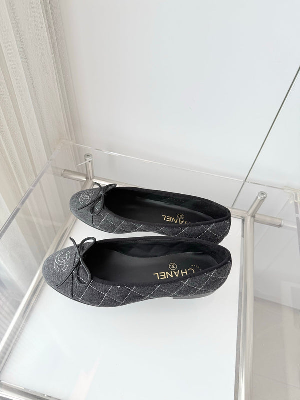 Chanel 2026 Ballet Flat Blue Denim 697394