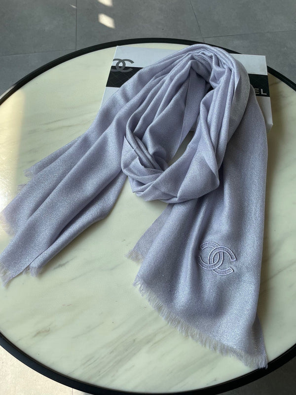 SCARF 210 CM IN PASTEL PURPLE CASHMERE 402209