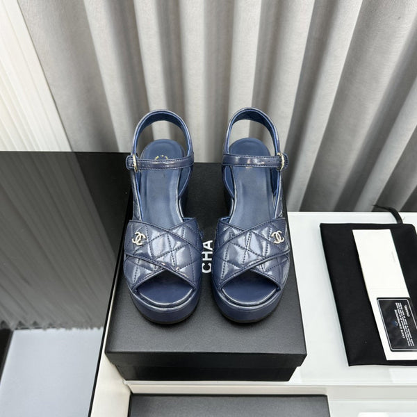 high heel sandals blue lambskin 95