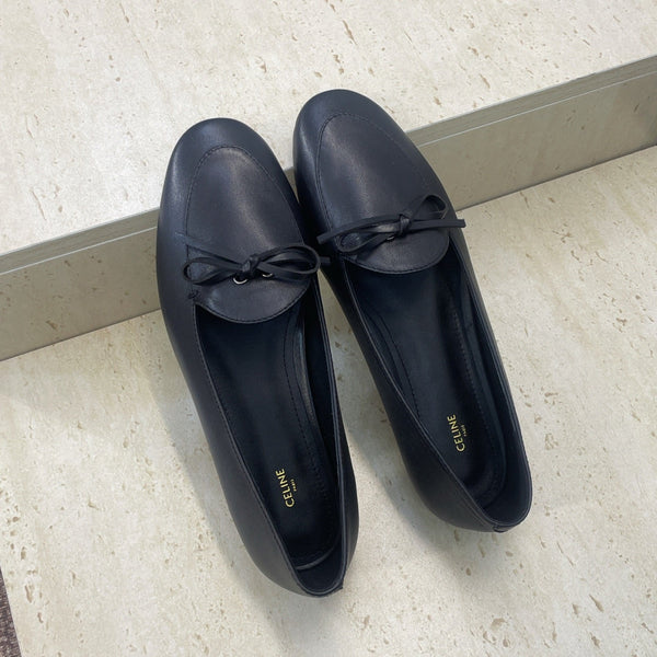 CL 26s Ballet Flats In Black Lambskin With Bow