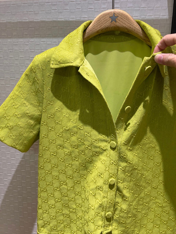 Gucci Jumpsuit Short Avocado Green Polyester Fiber
