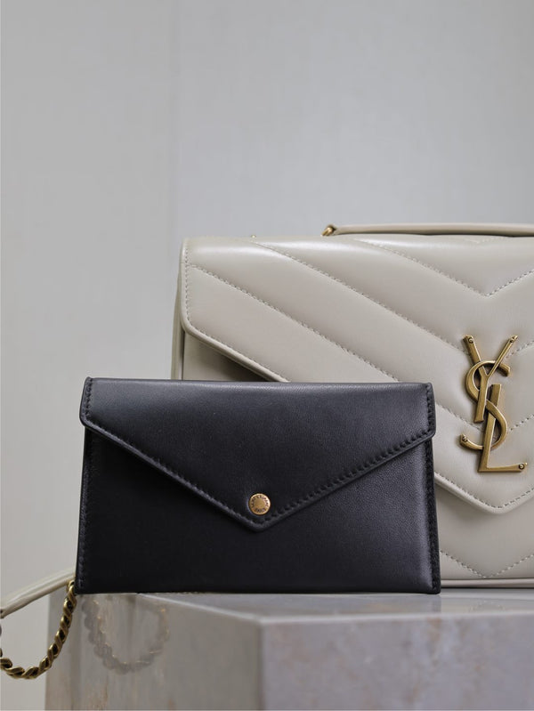 LOULOU SMALL 24 IN WHITE SHEEPSKIN GOLD HARDWARE
