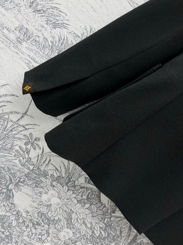 LV 25 Flower Vest Black Polyamide Wool