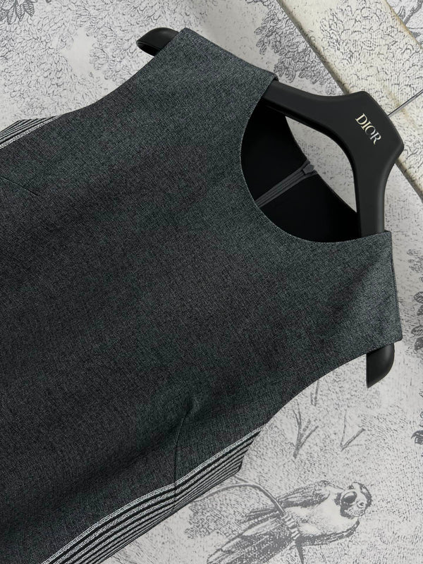 CD 25 Vest Dress Dark Grey Polyester Cotton