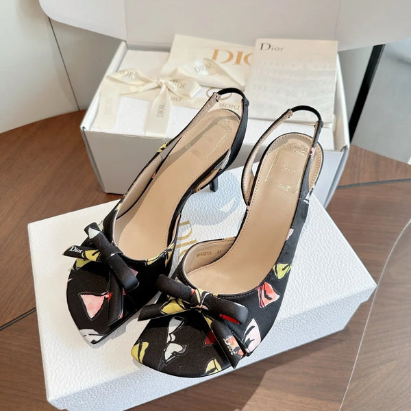 CD 26s J'Adior Slingback Sandals Grosgrain 150511
