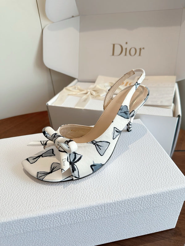 CD 26s J'Adior Slingback Sandals Grosgrain 150511