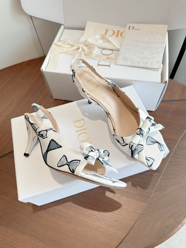 CD 26s J'Adior Slingback Sandals Grosgrain 150511