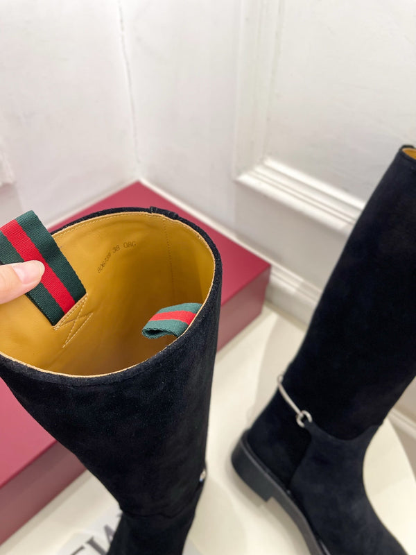 Gucci 25π¬π¬ hight boots black suede 435368