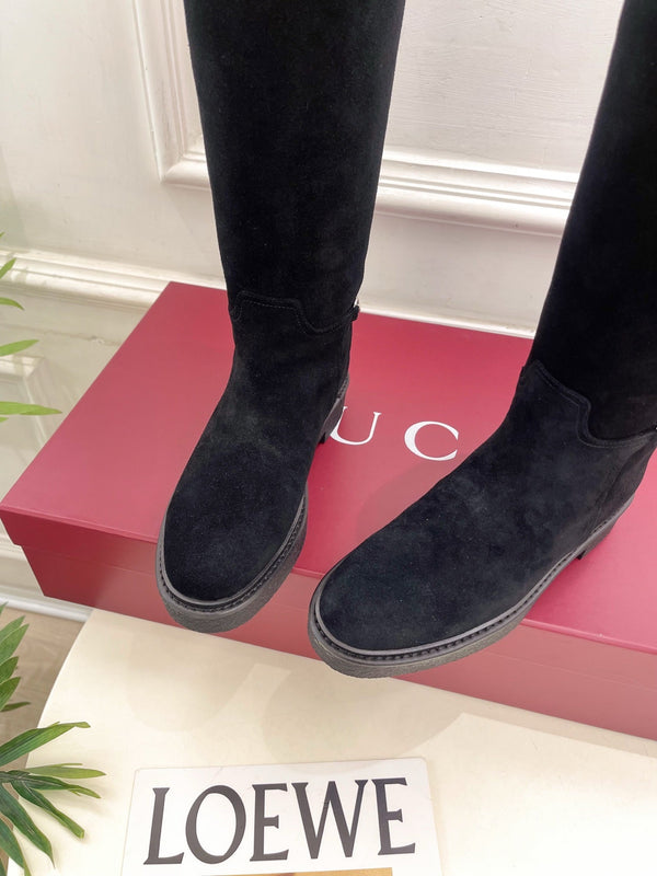 Gucci 25π¬π¬ hight boots black suede 435368