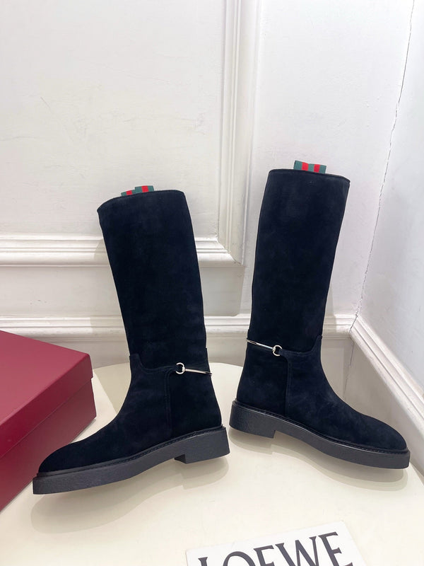Gucci 25π¬π¬ hight boots black suede 435368