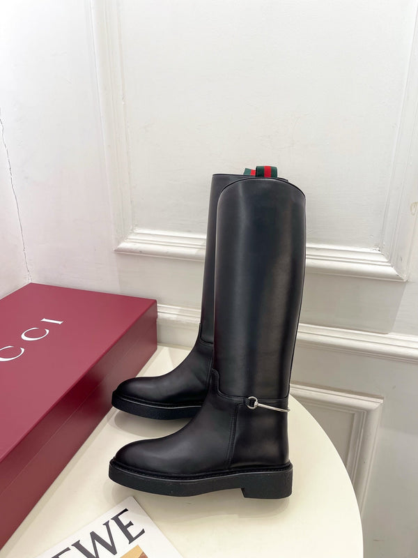 Gucci 25π¬π¬ hight boots black calfskin 435372