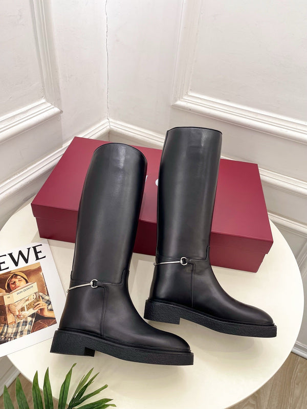 Gucci 25π¬π¬ hight boots black calfskin 435372