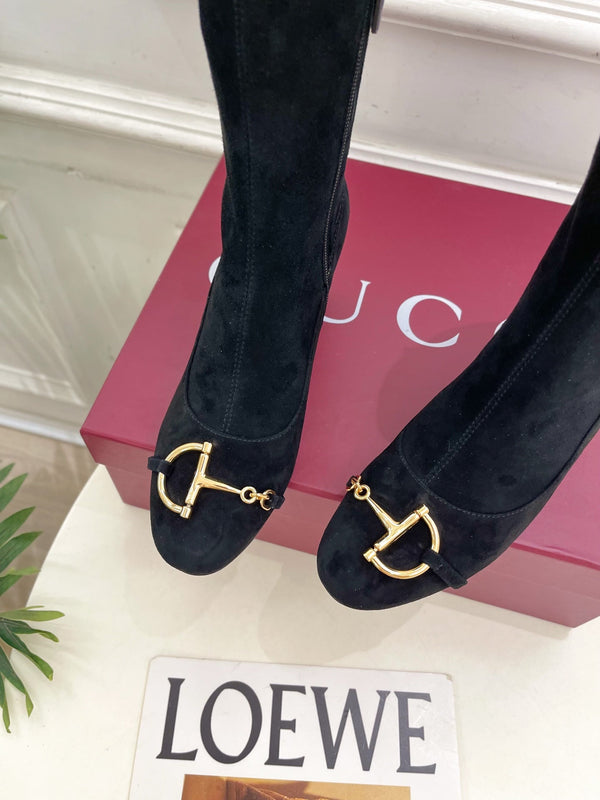 GG ankle boots black suede 536054